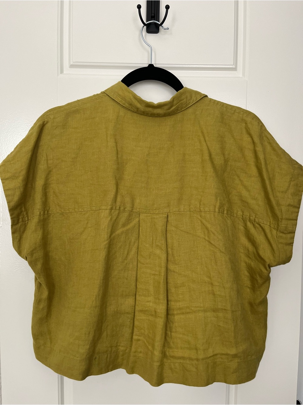 Madewell Linen Crop Dolman Shirt - Picture 2 of 6